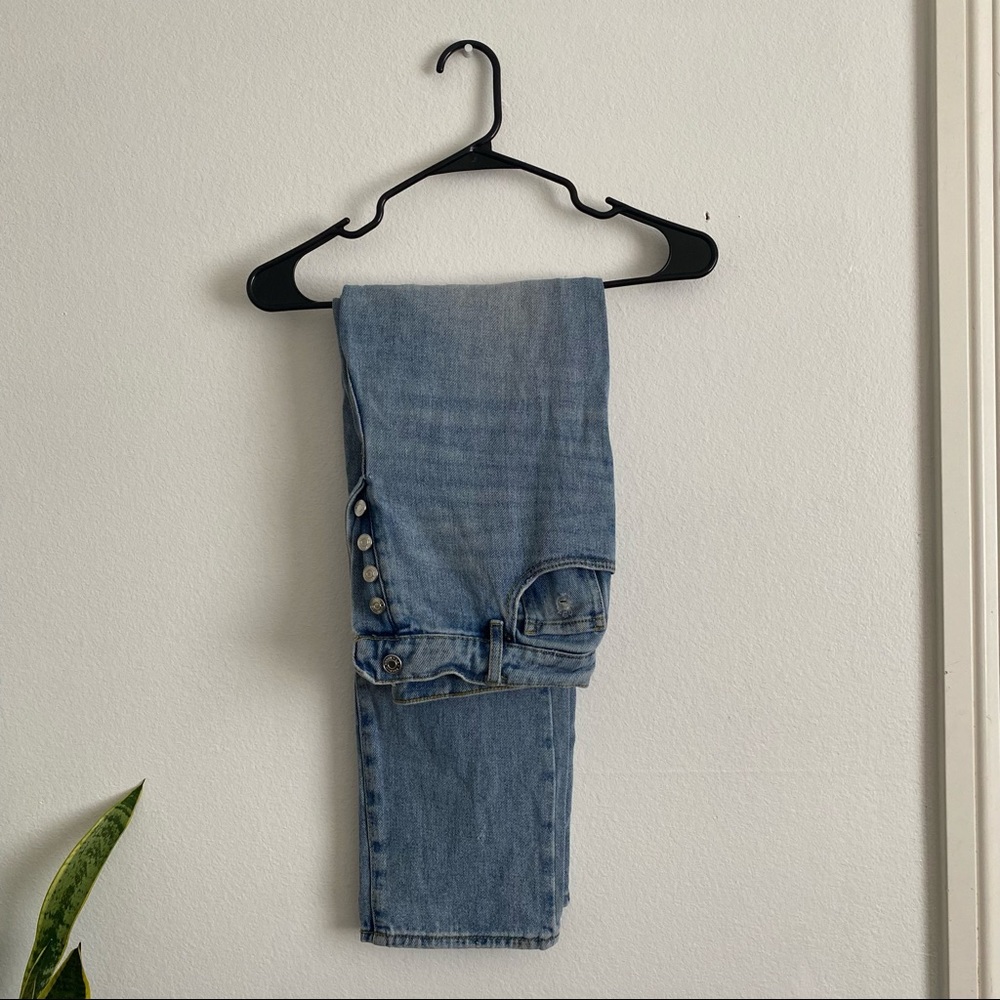 High rise straight leg jeans